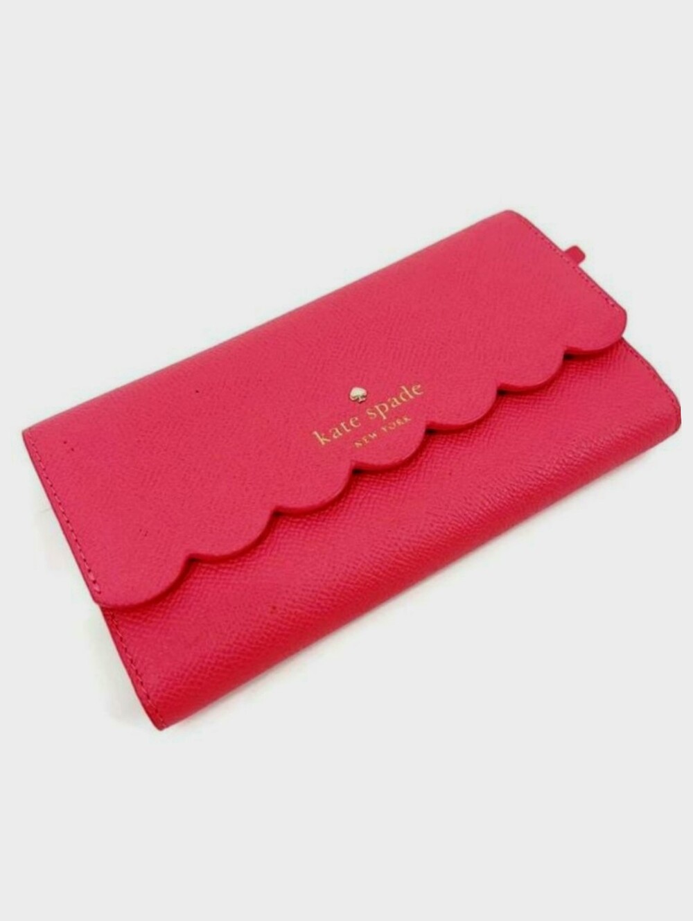 kate spade New York Pink Scallop Flap Wallet